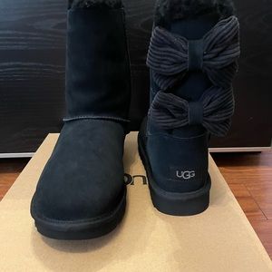 Ugg BAILEY BOW CORDUROY Black Boots